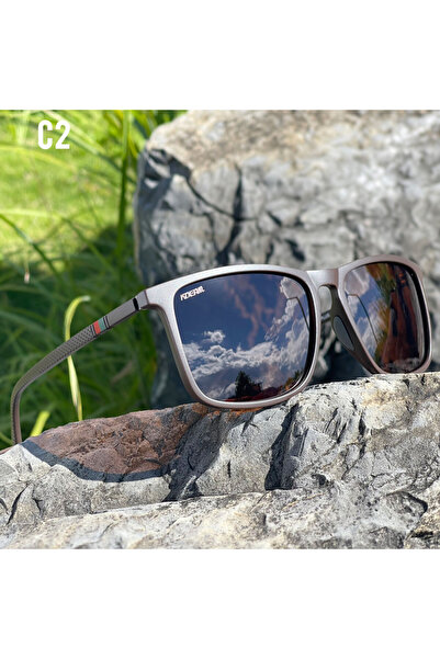 Choice5 نظارات شمسية C2 Brown KDEAM مقاس XL كبيرة الحجم مستقطبة للرجال، نظارا...