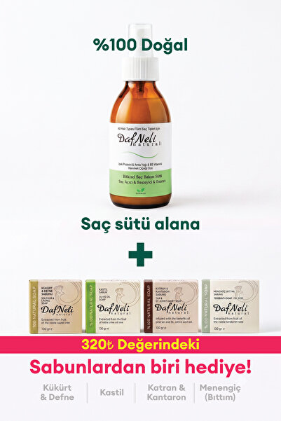 Dafneli Natural Saç Bakım Sütü, doğal içerikli, saç açıcı&yumuşatıcı