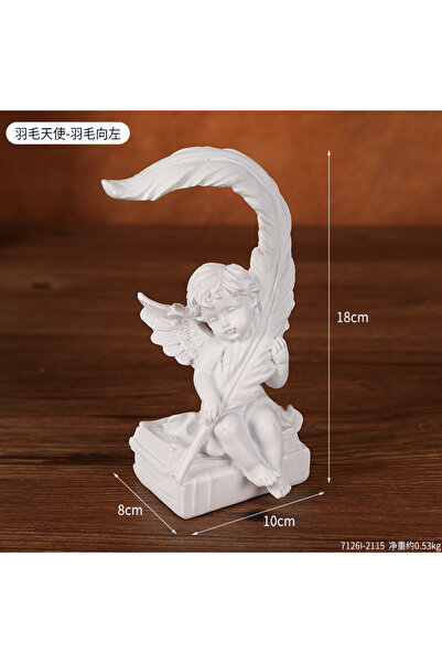 Choice1 Left Romantic Feather Angel Ornament Living Room Desktop Cupid Decora...