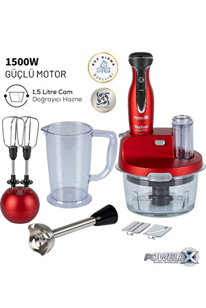 TEFAL 4 Blade Blender Food Processor Set - 1.5 Liter Large Bowl - Superior Pe...