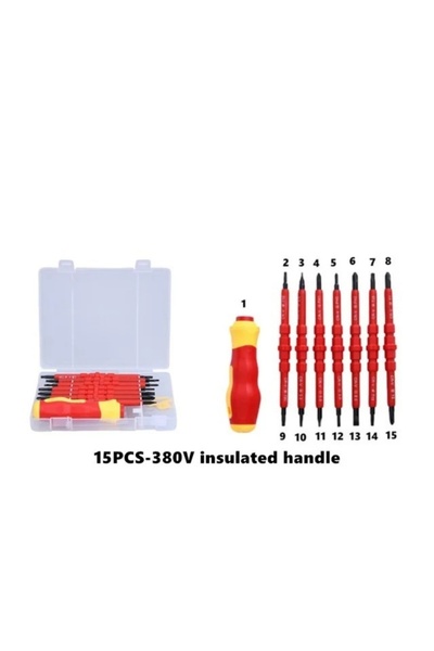 Choice 15PCS 13/15pcs 1000V Electrician Repair Tools Kit Changeable Insulated...