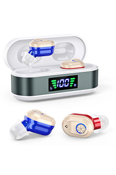 Choice Red Blue Personal Sound Listening Earbuds for Eleder Rechargeable Digi...