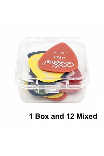 Choice3 1 Box and 12 mixed Multicolor Guitar Picks 50/100 Pieces Mixed ABS Pr...