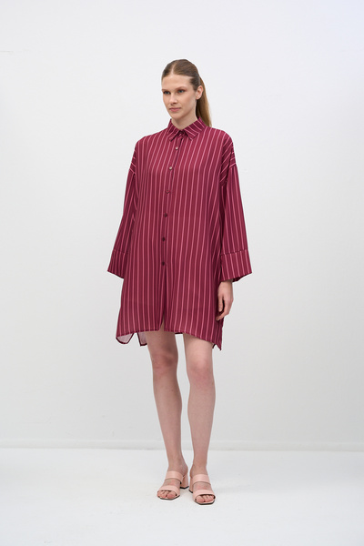 HANIQA Elegant Draped Satin Shirt