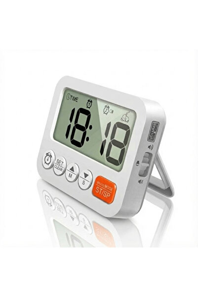 Choice WHITE Digital Alarm Clock Kitchen Timer Countdown/Up Desk Wall Clock M...