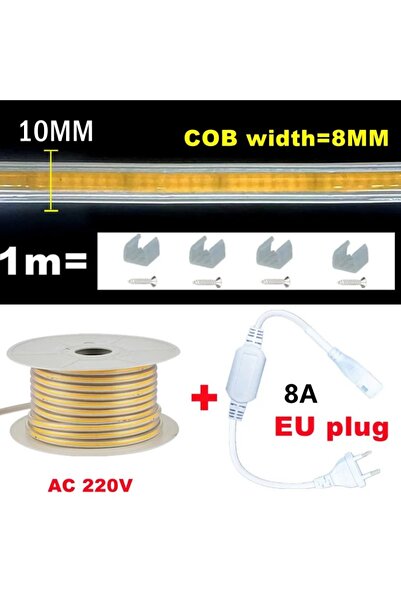 Choice AC 220V 30m 6000K IP65 Waterproof AC220V Lens COB LED Strip Lights 10M...