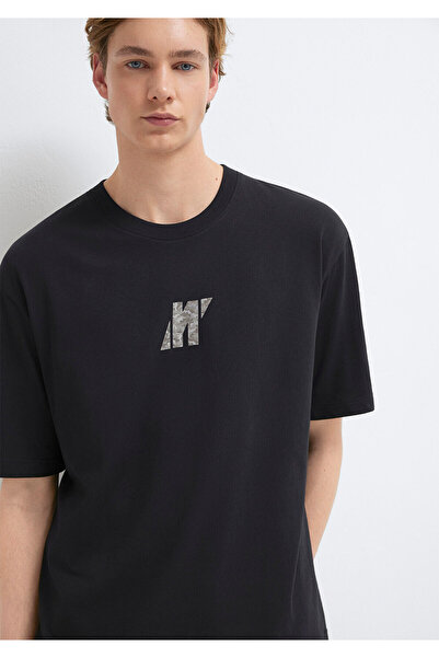 Mavi Pro Black T-Shirt Relaxed Fit / Comfortable Cut 0613445-900
