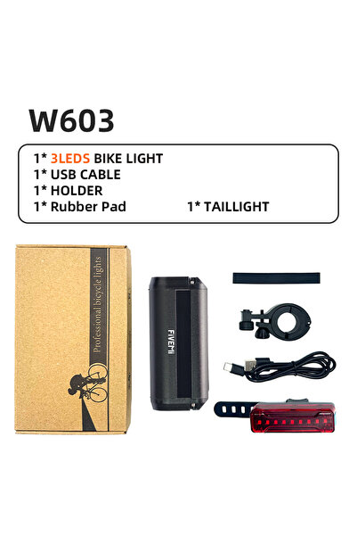 Choice 3LEDS And Taillight Fivemi Bicycle Light Front 10000mAh Bike Light Pow...