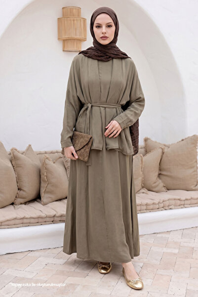 InStyle Costum Jile Elbiseli kaki cu curea