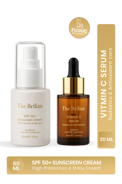 TheBrilian The Brilian Vitamin C Serum 30 ml + SPF 50+ Güneş Kremi 60 ml İkil...