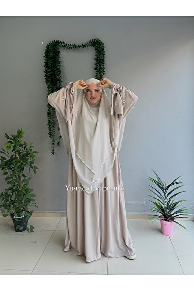 Yüsra Collection Daisy Embroidered Liza Dress and Long Sufle Set of 2
