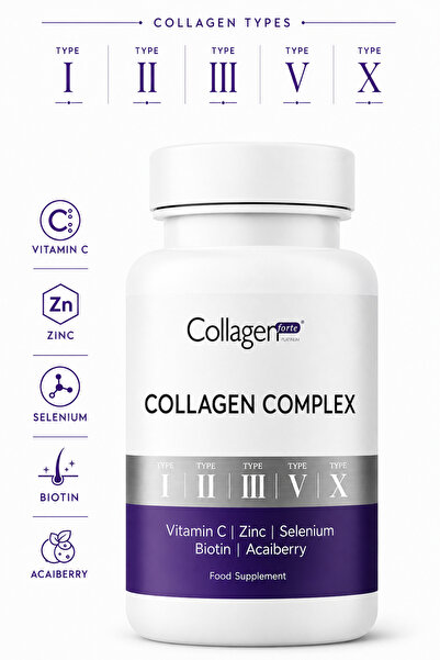 Collagen Forte Platinum 5 Tip Kolajen Complex Tip 1,2,3,5 Ve Tip 10 Biotin, Ç...