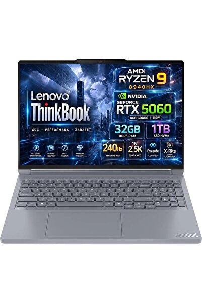 LENOVO THINKBOOK 21U00013TX R9-8940HX 32GB 1TB SSD 8GB RTX5060 16" FDOS
