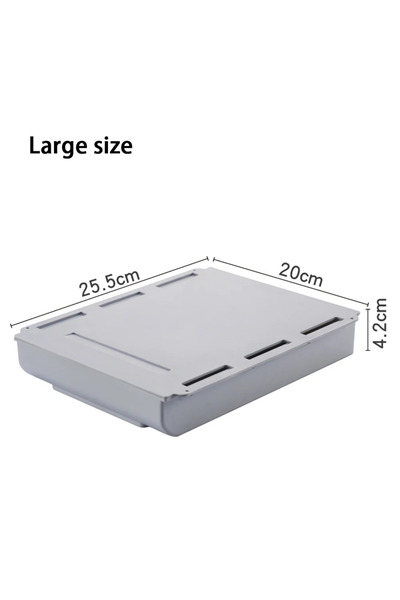 Choice 1PCS Grey-L Hidden Storage Box Desk Storage Drawer Self-Adhesive Plast...