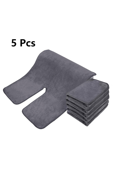 Choice Black 5 Pcs U-Shaped Beauty Towel - Ultra-Fine Fiber Facial Quick-Dry ...