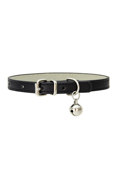Choice S black Adjustable PU Leather Cat Collar - Durable, Stylish Pet Collar...