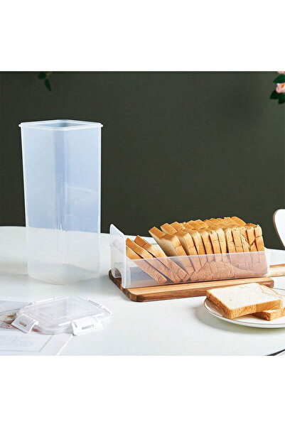 Choice3 white with drawers Bread Loaf Container Clear Airtight Bread Box With...