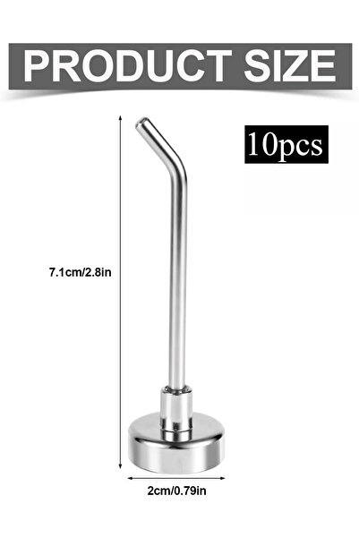Choice Silver-2.0-10pcs 4/6pcs Large Magnetic Hooks, 2.8 Inch Long Heavy Duty...