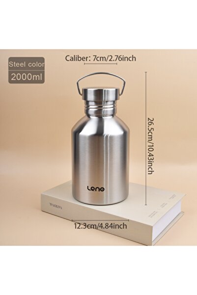 Choice1 2.0L Style-A 2L Drink Bottle for Sport Large Capacity Stainless Steel...
