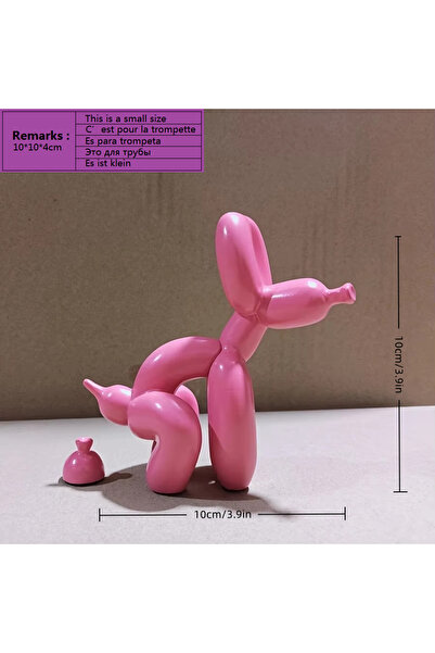 Choice3 Smallpink Modern Art Squat Balloon Dog Animal Decorative Statue, Suit...