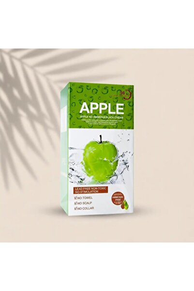A Apple Ammonia-Free Black Hair Colour Cream 96, Non-Toxic, Long-Lasting, Nou...