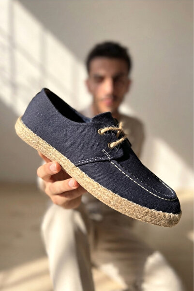 Zerenyus ZRK-T36 Premium Üst Kalite Lacivert Klasik Erkek Espadril