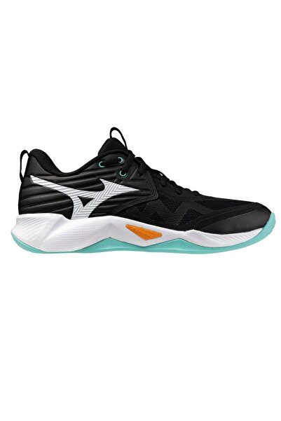 MIZUNO Ghete de volei Wave Momentum Pro-Negru/Turcoaz-45