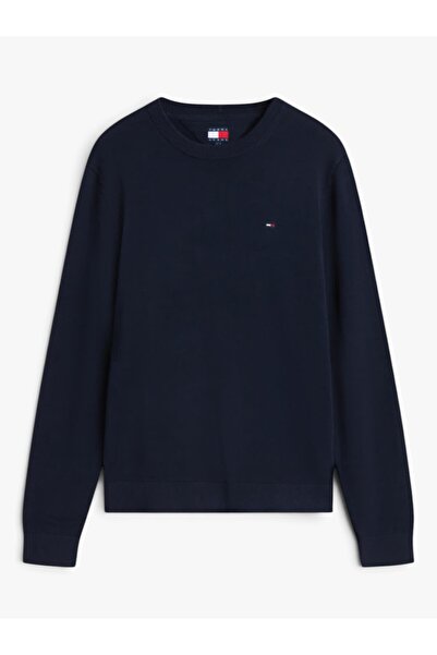 Tommy Hilfiger TJM SLIM ESS LIGHT SWEATER EXT Erkek Mavi Kazak - DM0DM22853