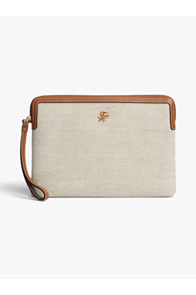 Tommy Hilfiger TH SCRIPT DAILY POUCH CANVAS Kadın Kahverengi Çanta - AW0AW18707
