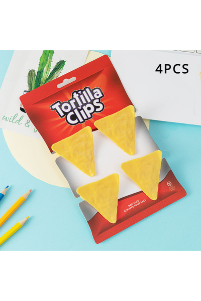Choice4 1 set 4PCS Chip-Shaped Food Bag Clip Versatile Fresh-keeping Sealed C...