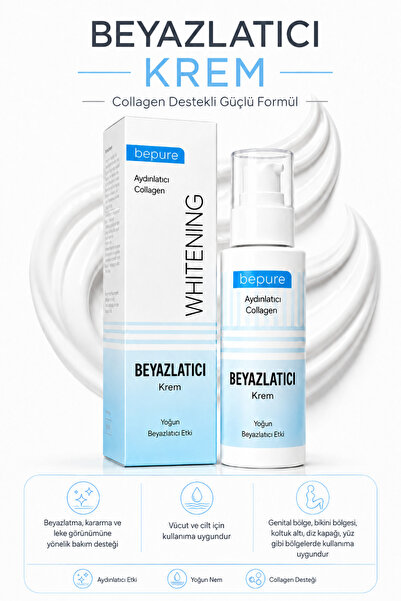 Bepure Beyazlatıcı Krem, Yüz, Vücut Ve Genital Bölge Için Leke Ve Kararma Gid...