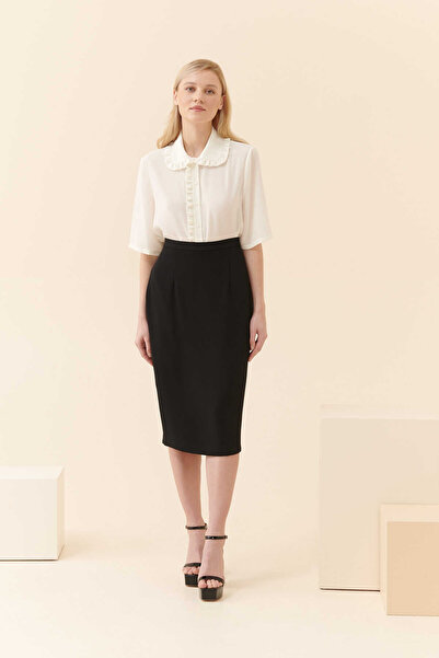 Roman Krep Midi Etek Siyah Y2315013_001