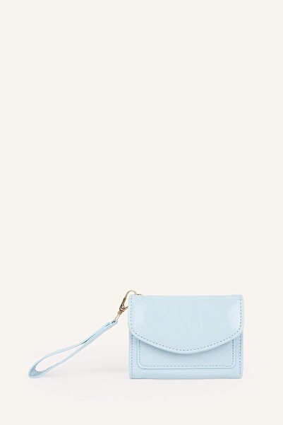 DeFacto Women's Covered Faux Blue Leather Wallet I1266Axns