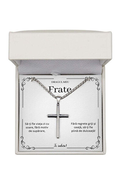 The Jewel Heart Colier cu pandantiv pentru fratele meu - model în cruce, stil...