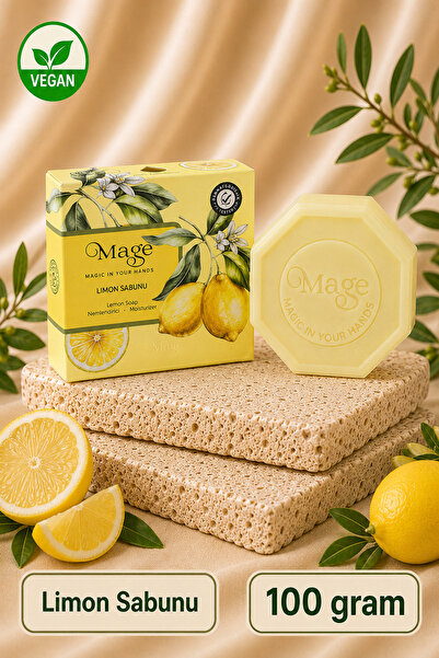 Mage Cosmetics Mage Doğal Limon Sabunu 100 gram 1 adet hediyelik kutuda