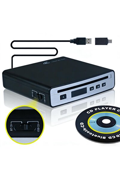Choice Car CD Player for Portable, External Car CD Player, Dual-Mode USB or B...