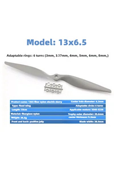 Choice8 مجموعة مراوح Gemfan الأصلية للتحكم عن بعد، مقاس 13×6.5، للطائرات النم...