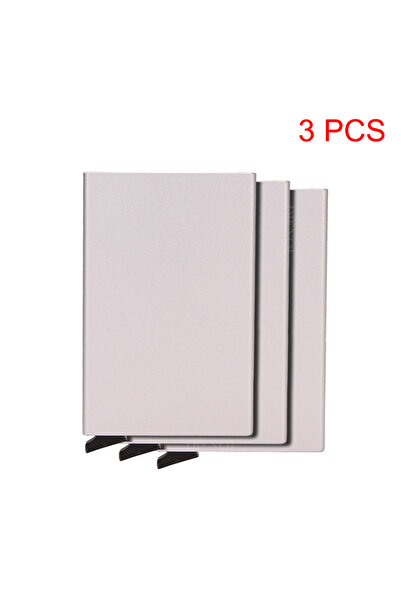 Choice15 Silver 3PCS Rfid Holder Metal Thin Slim Smart Wallet Men Women Walle...