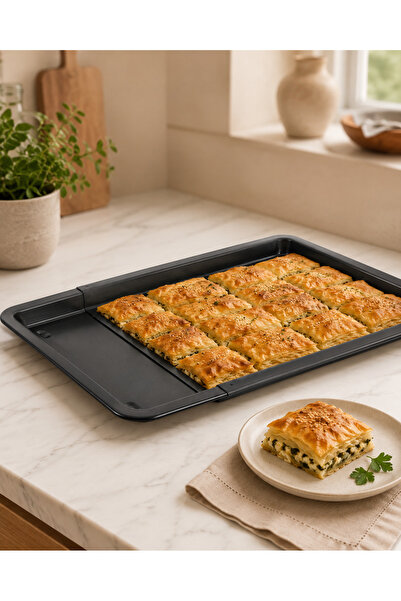 Fisko Ayarlanabilir Fırın Tepsisi – 33-52x36 cm