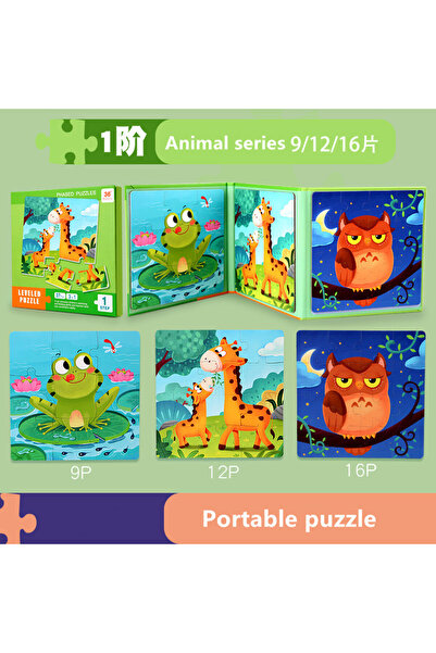 Choice5 DATGO-5 Magnetic Puzzles Portable Book Vehicle Ocean Dinosaur Jigsaw ...