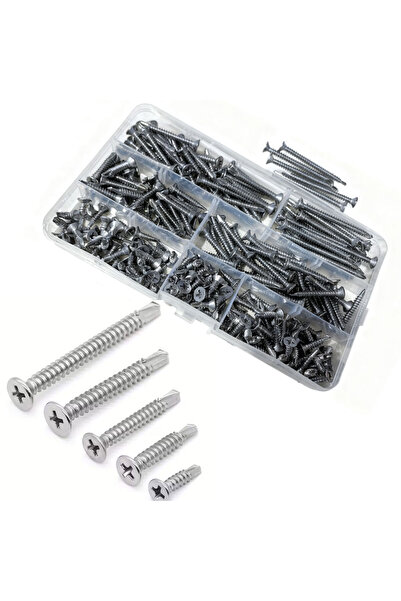 Choice 250pcs Stainless Steel Cross Round Head With Pad Self Drilling Self Ta...