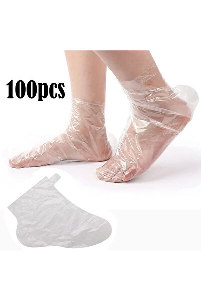 Choice 100 pcs 100Pcs Disposable Foot Mask Covers – Transparent PE Moisturizi...