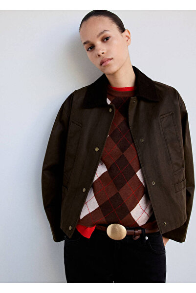 MANGO Woman Corduroy collar jacket