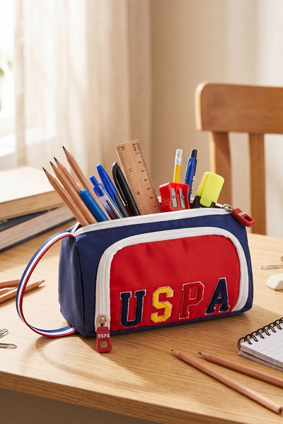 U.S. Polo Assn. Dark Blue 24275-24272-24266 School and Student Pencil Case