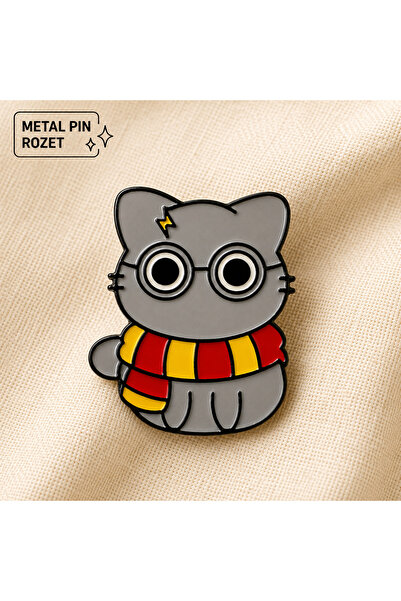 DREAMIOGIFTANDBOX Harry Potter Temalı Kedi Metal Rozet Pin Broş Çanta Ceket A...