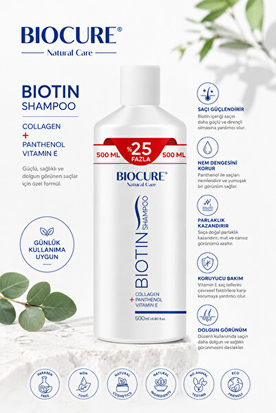 Biocure Biotin & Collagen + Vitamin E Complex, Care Shampoo for Damaged, Weak...