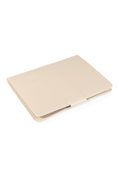 deridense M2 13-14 inch Macbook Pro-air Organizator din piele vegană Servietă Husă pentru tabletă Crazy Beige