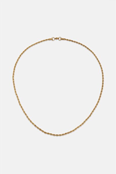 Crupt Studio 3mm X 55cm 316L Steel Rope Chain Gold Tone Men's Necklace
