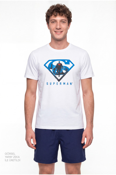 Penti Erkek Renkli Lic-Superman Pijama Takımı