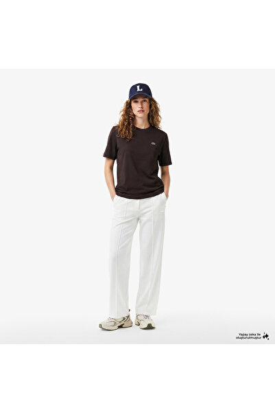 Lacoste Kadın Loose Fit Beyaz Eşofman Altı